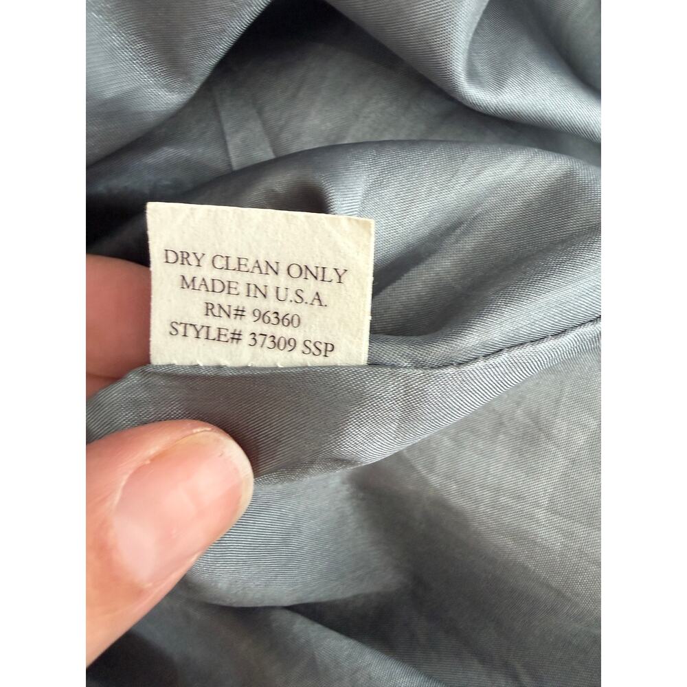 Chaiken Teal Crinkle Textured Midi Skirt USA Size 6 - Picture 8 of 11